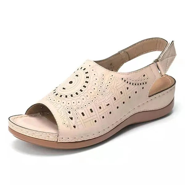 Women's Casual Peep Toe Hollow Out Wedges Sandals