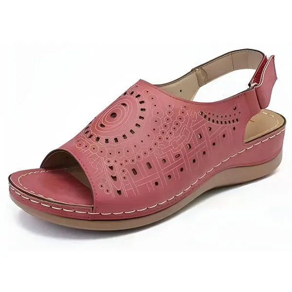 Women's Casual Peep Toe Hollow Out Wedges Sandals